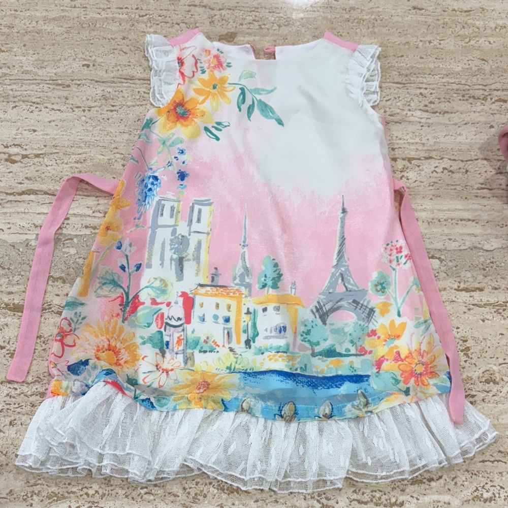 Us Angels Pink and White Dress